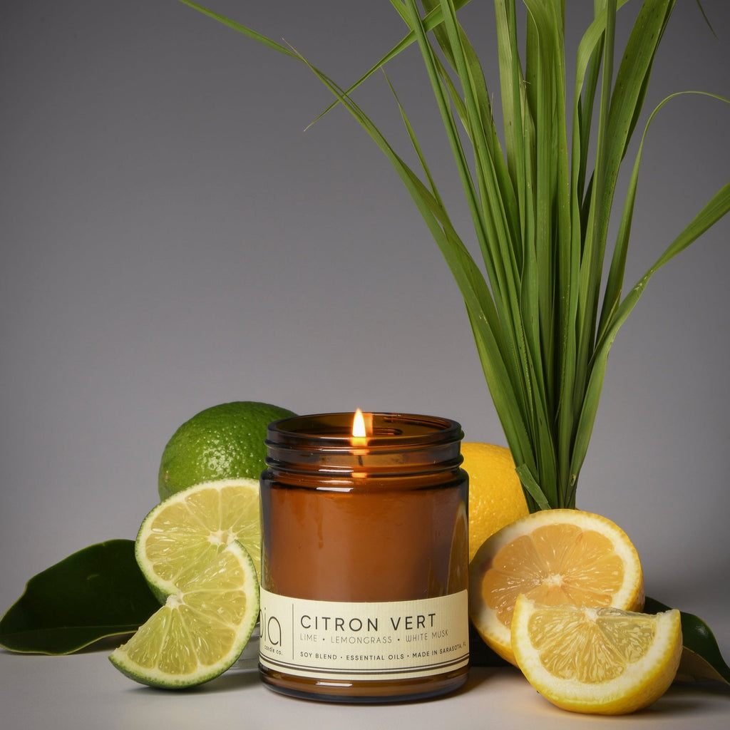 Citron Vert Soy Blend Candle — Lemon, Lemongrass, Bergamot & Lime