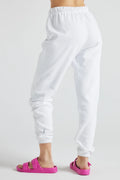 White Fleece Joggers