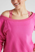 Off Shoulder PINK Sweatshirt