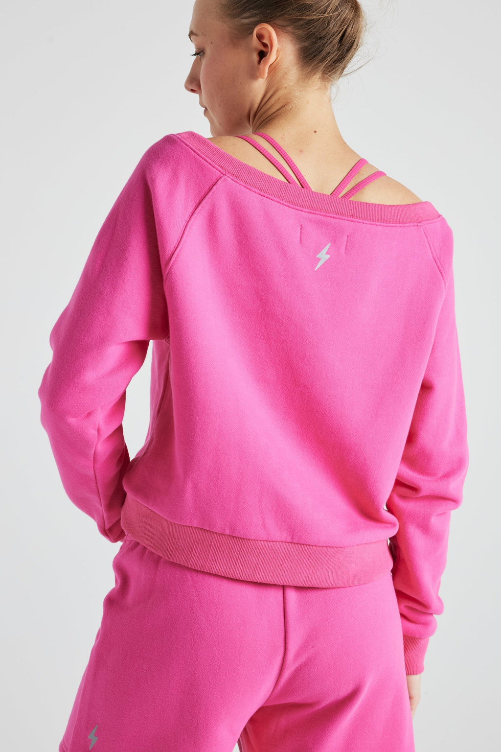 Off Shoulder PINK Sweatshirt