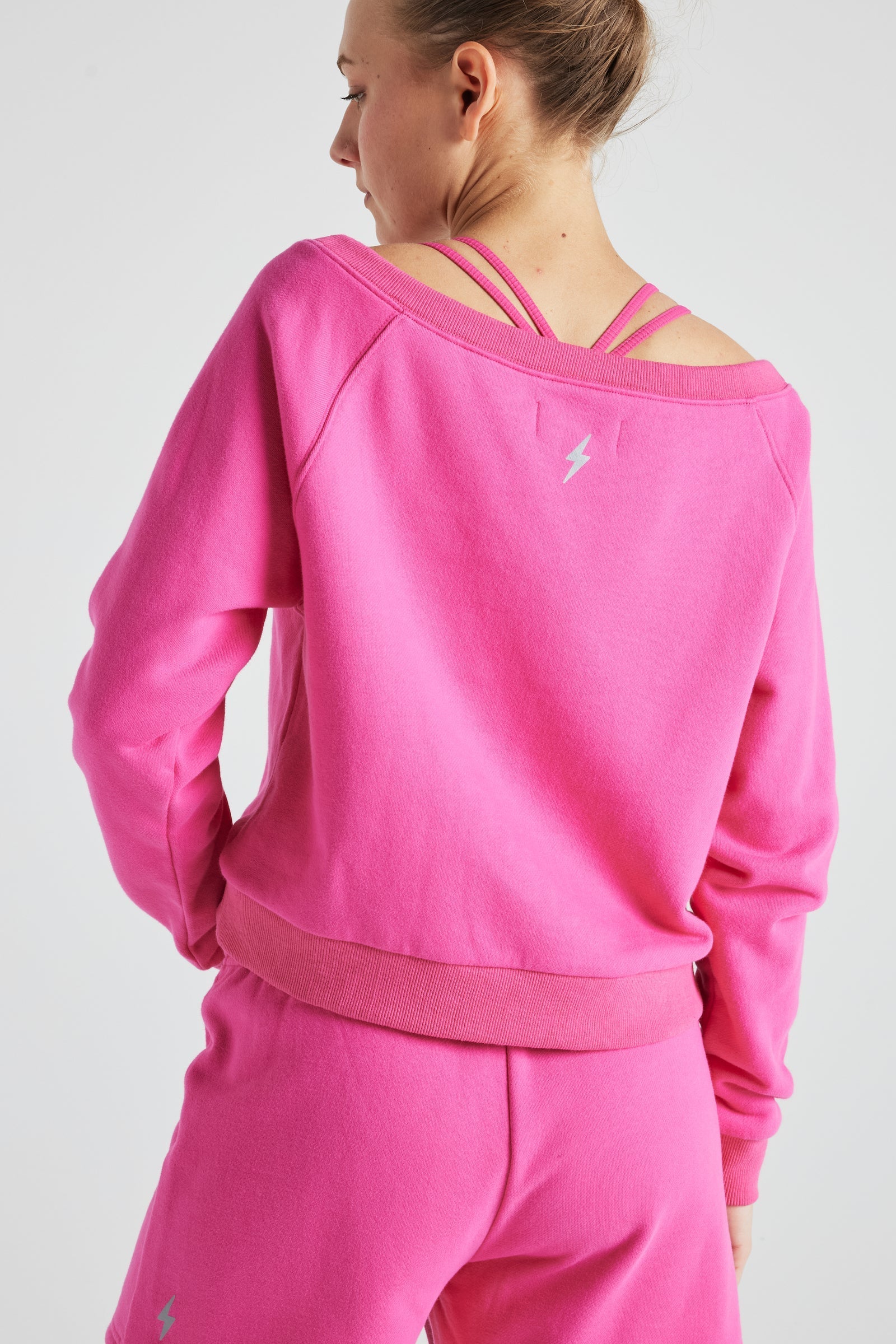 Off Shoulder PINK Sweatshirt