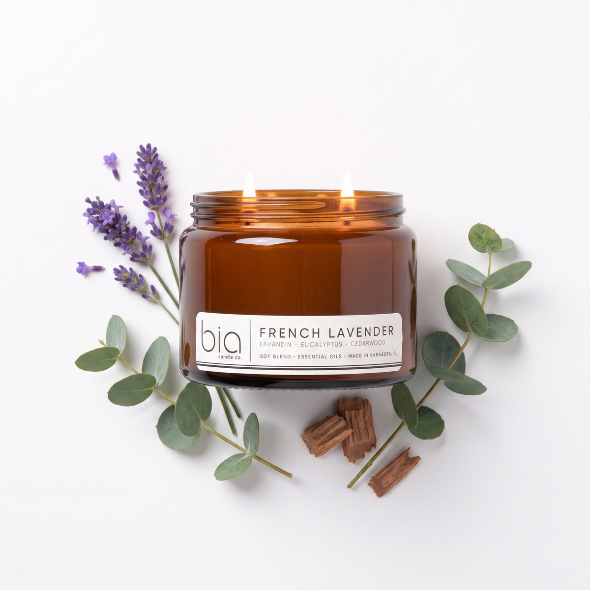 French Lavender Soy Blend Candle — Lavender, Eucalyptus & Cedarwood