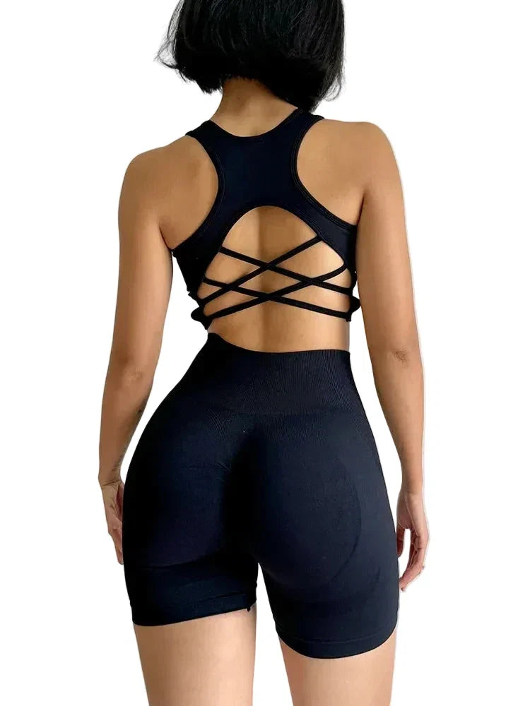 Women’s High-Waist Seamless Workout Set