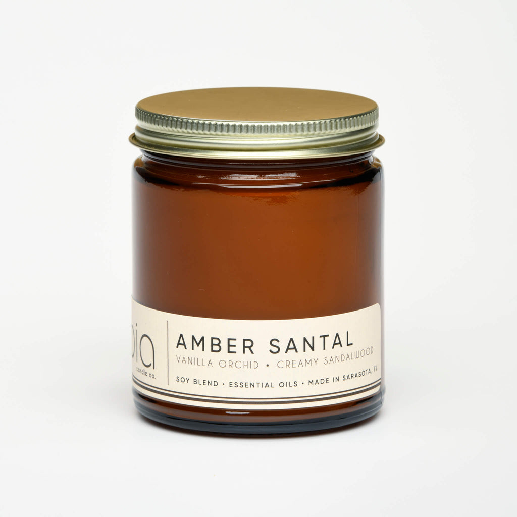Amber Santal Soy Blend Candle — Sweet Amber, Creamy Sandalwood & Vanilla Orchid