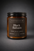 Black Balsam- 8oz Wood Wick Candle