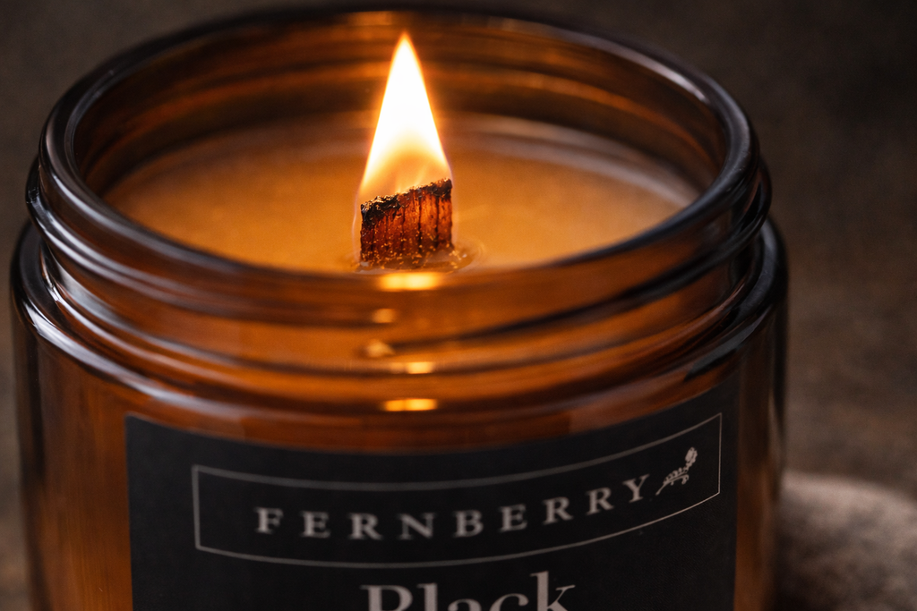 Black Balsam- 8oz Wood Wick Candle