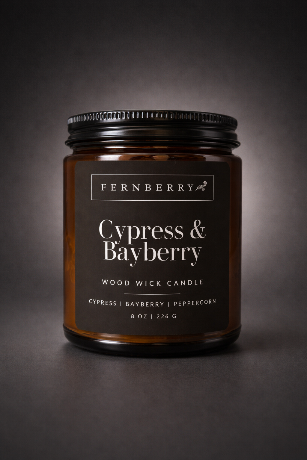 Cypress & Bayberry- 8oz Wood Wick Candle