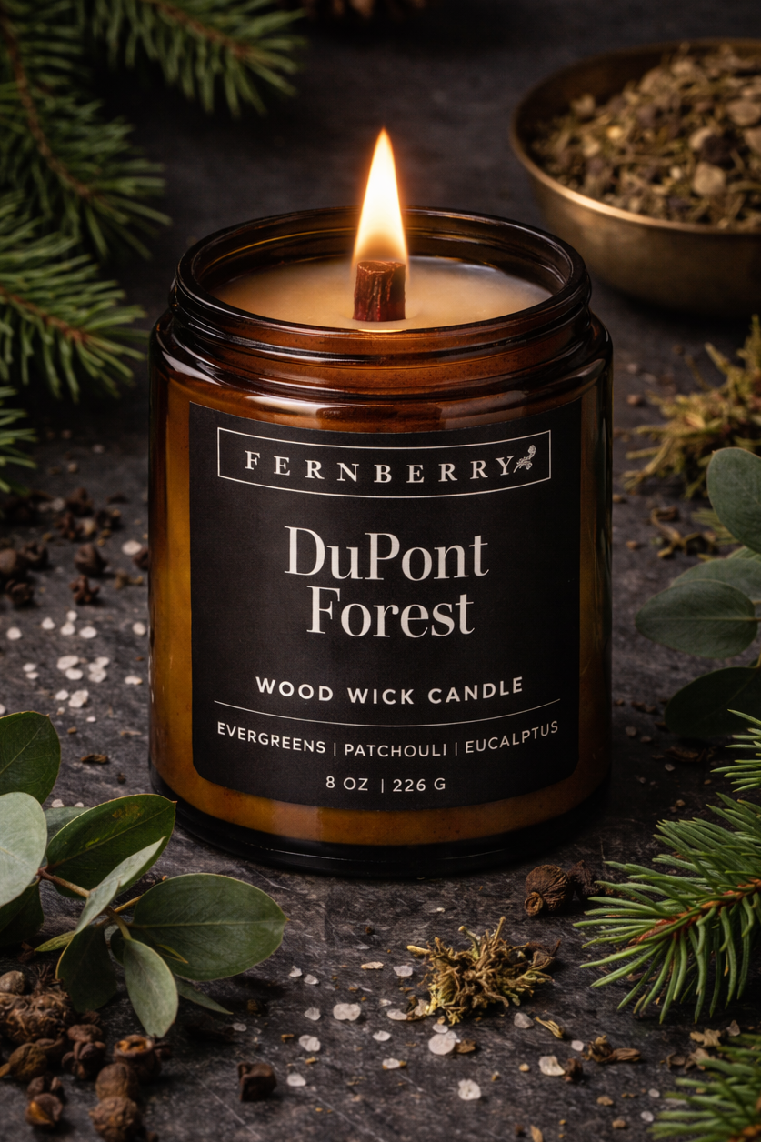 DuPont Forest- 8oz Wood Wick Candle