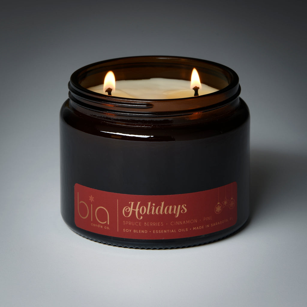 Holidays Soy Blend Candle — Cinnamon, Orange Peel, Pine & Vanilla