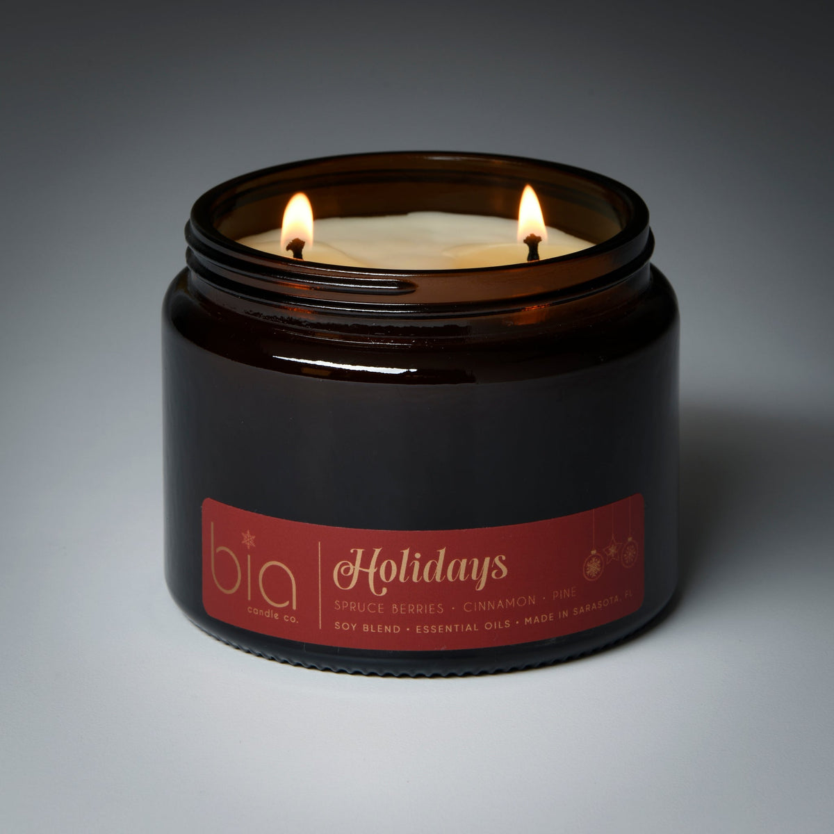 Holidays Soy Blend Candle — Cinnamon, Orange Peel, Pine & Vanilla