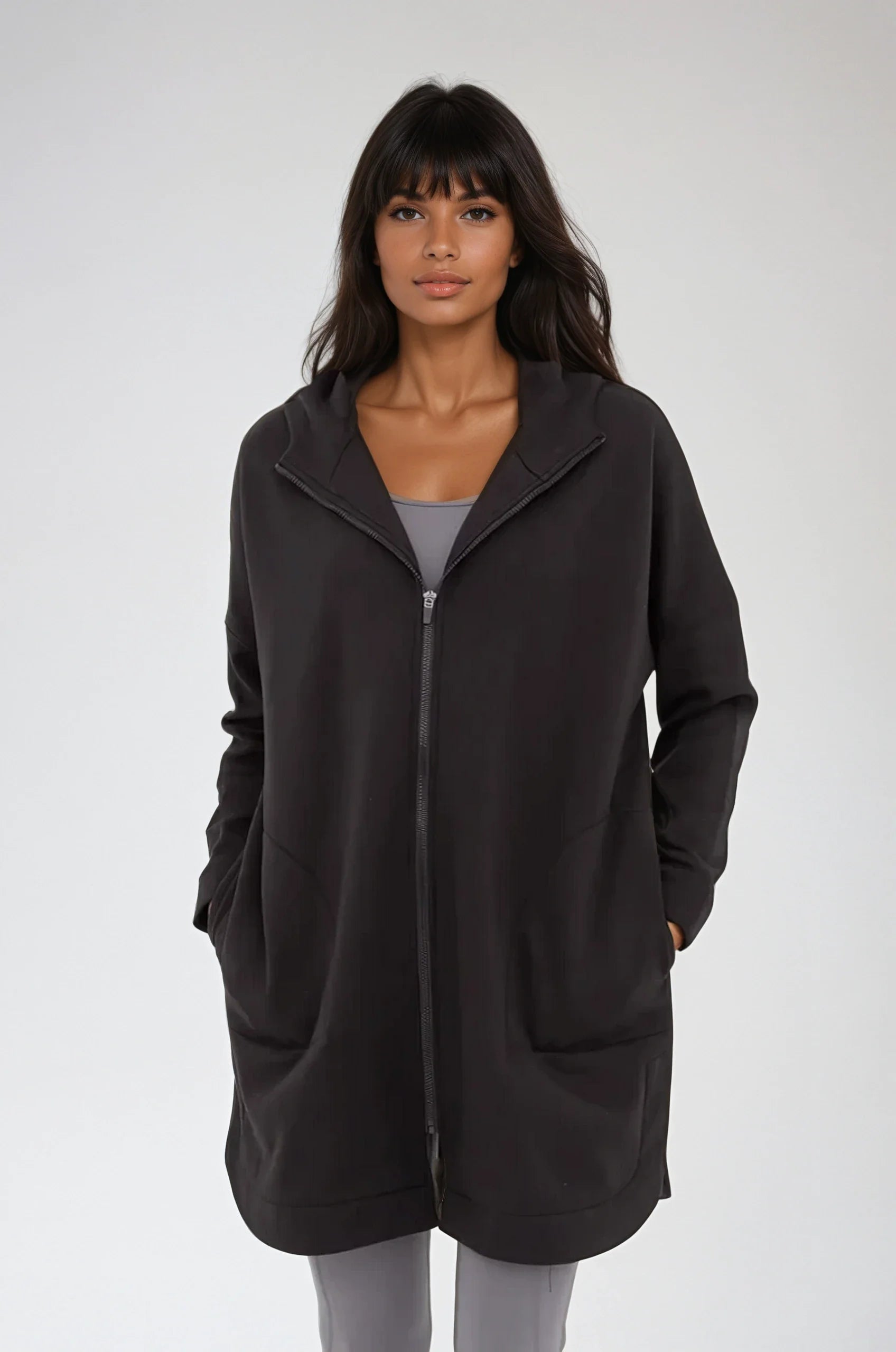 Black Zip Up Hoodie Jacket