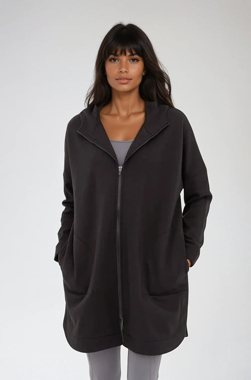 Black Zip Up Hoodie Jacket