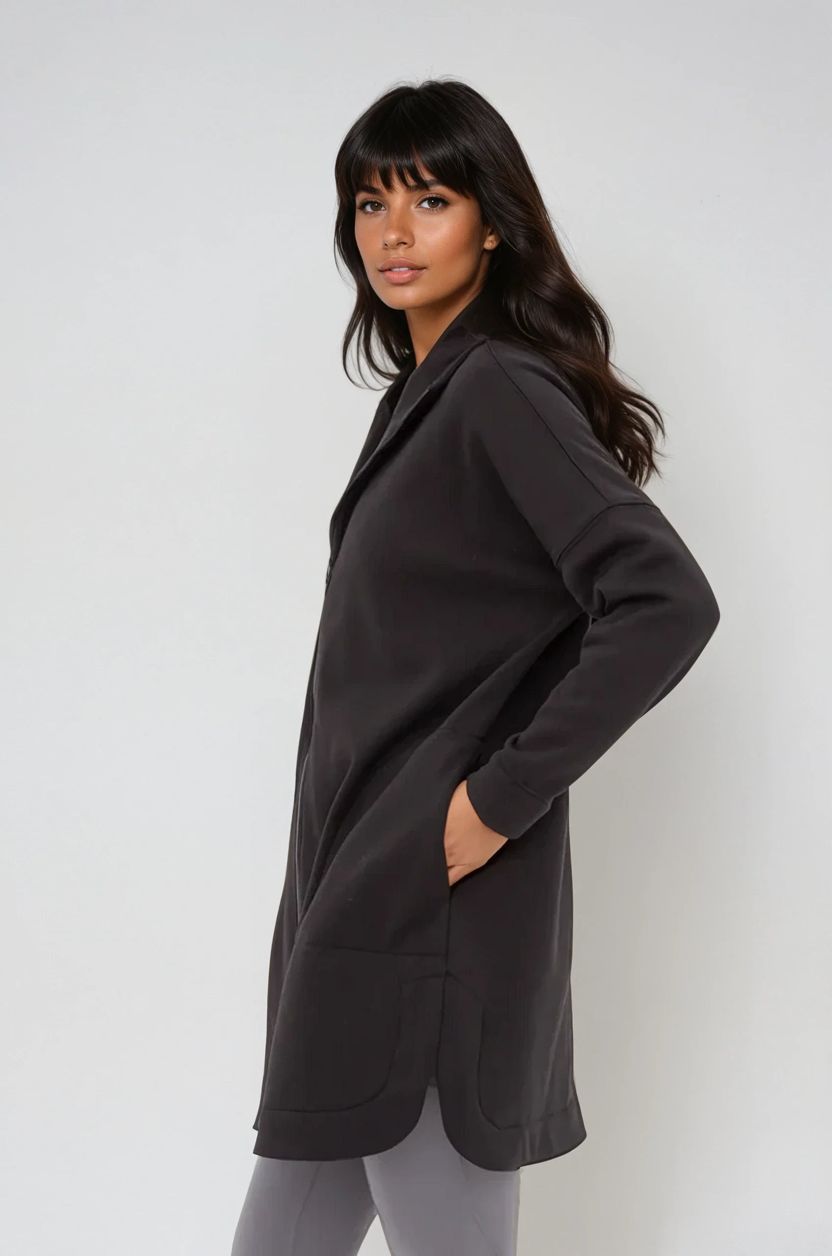 Black Zip Up Hoodie Jacket