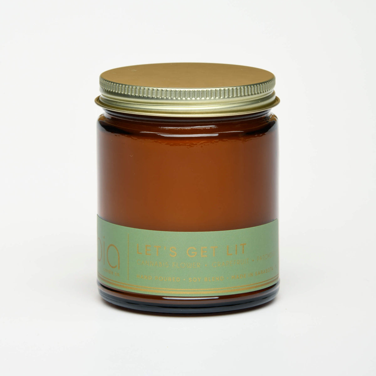 Let's Get Lit Soy Blend Classic Candle — Cannabis, Grapefruit & Rhubarb