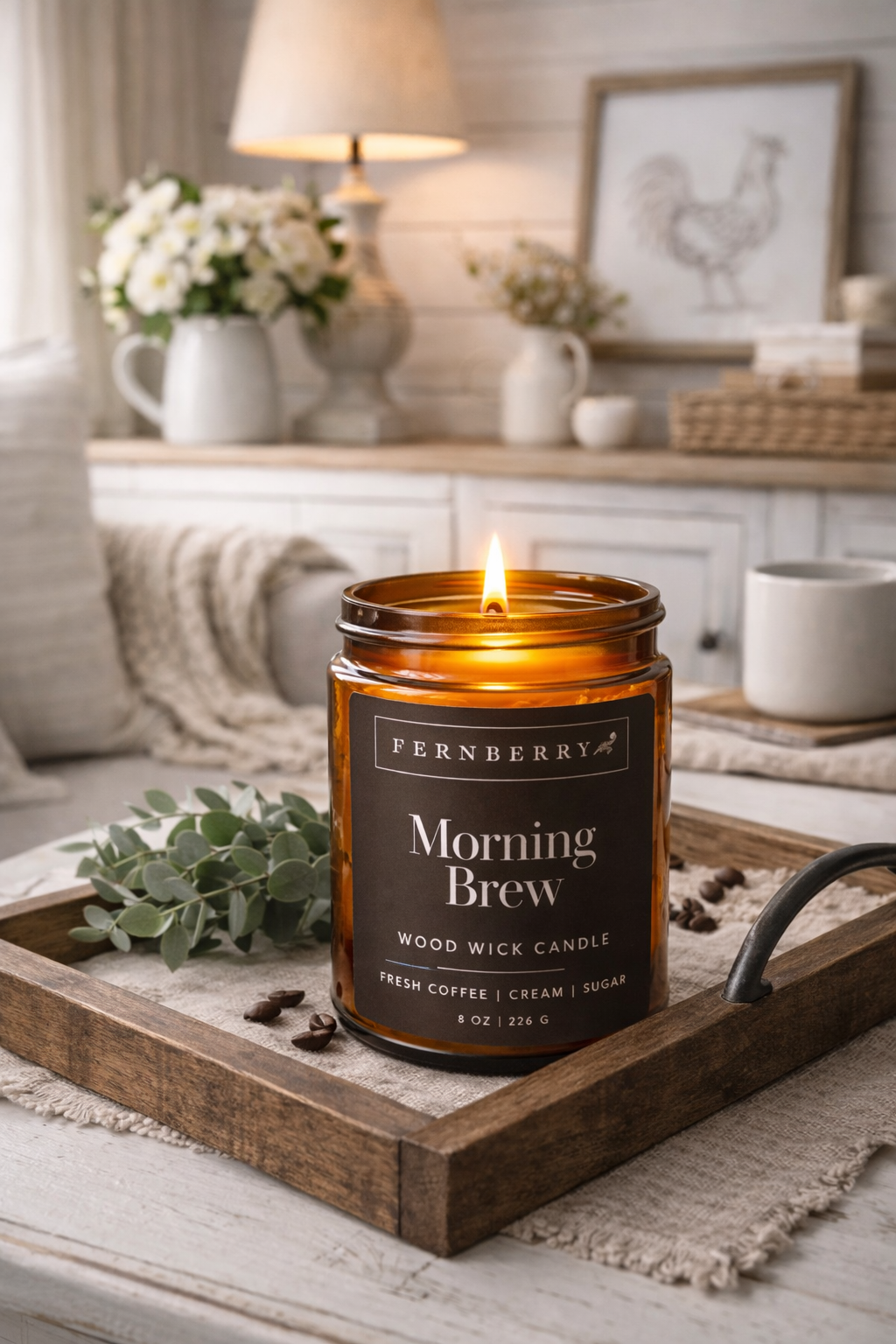 Morning Brew- 8oz Wood Wick Candle