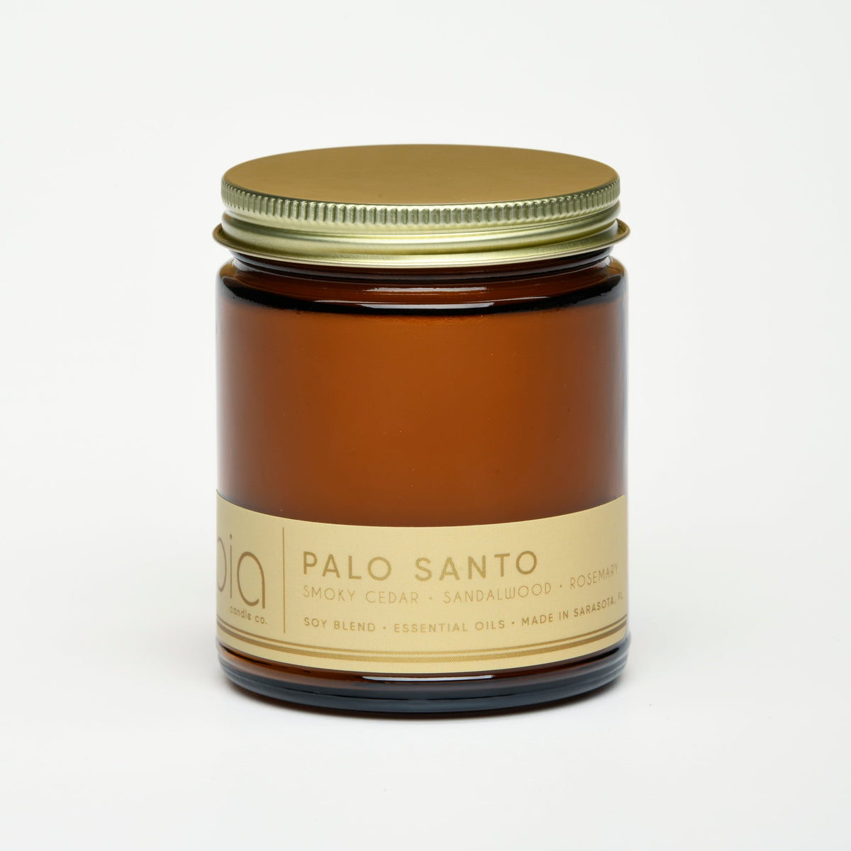 Palo Santo Soy Blend Candle — Cedarwood, Incense & Sandalwood