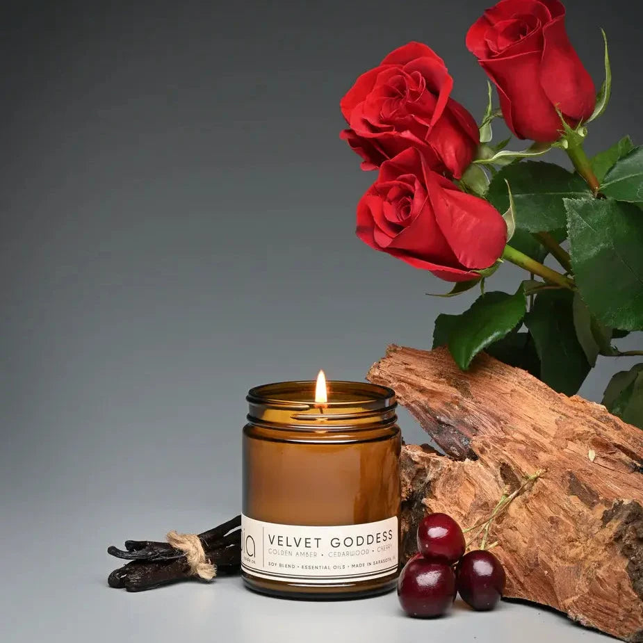 Velvet Goddess Candle - Cherry, Vanilla & Golden Amber